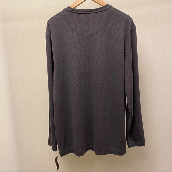 Tasso Elba NWT Performance Long Sleeve Shirt Gray UPF Moisture Wicking Mens Lg - Picture 3 of 9